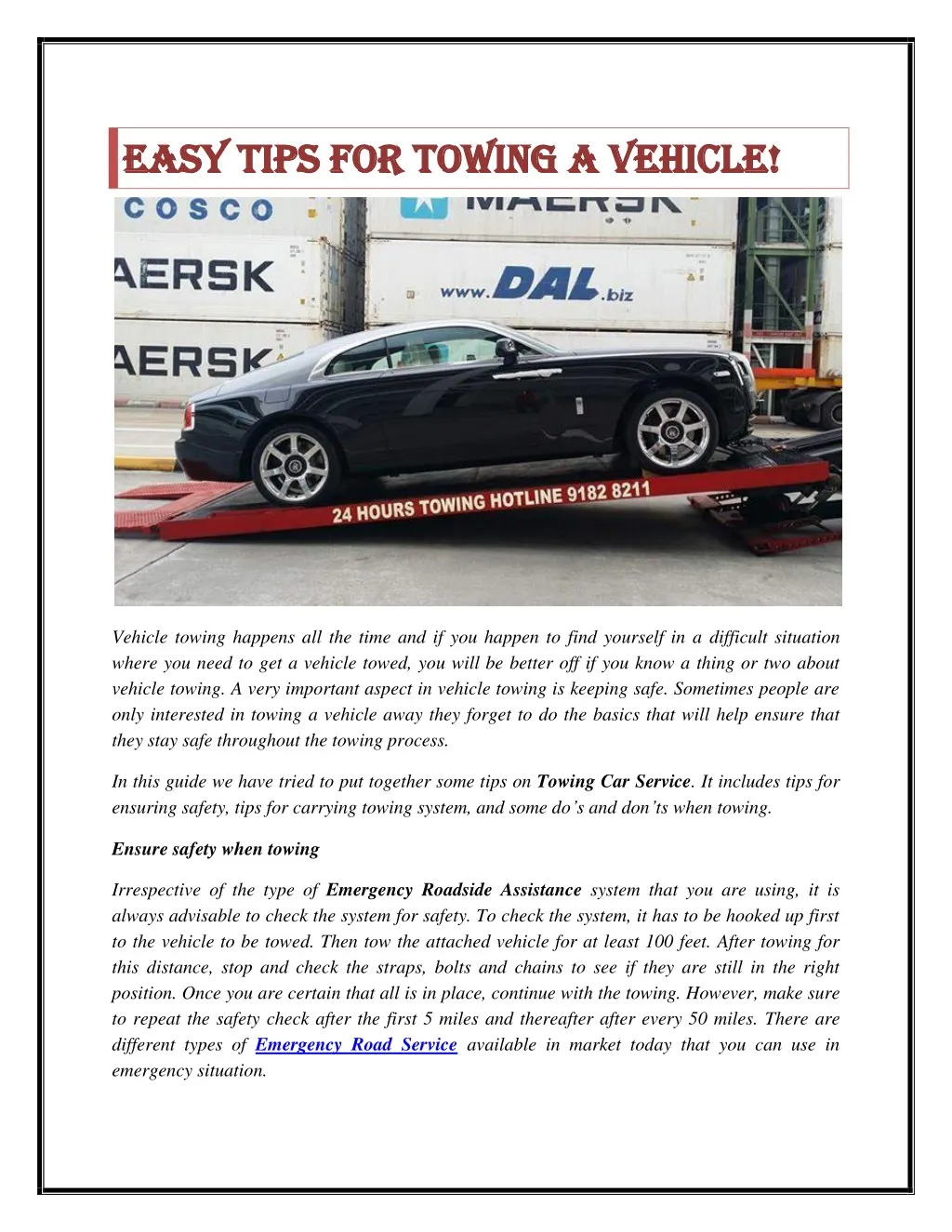 eas easy y tips for to tips for towing a