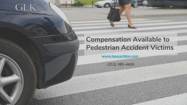 Compensation Available to Pedestrian Accident Victims
