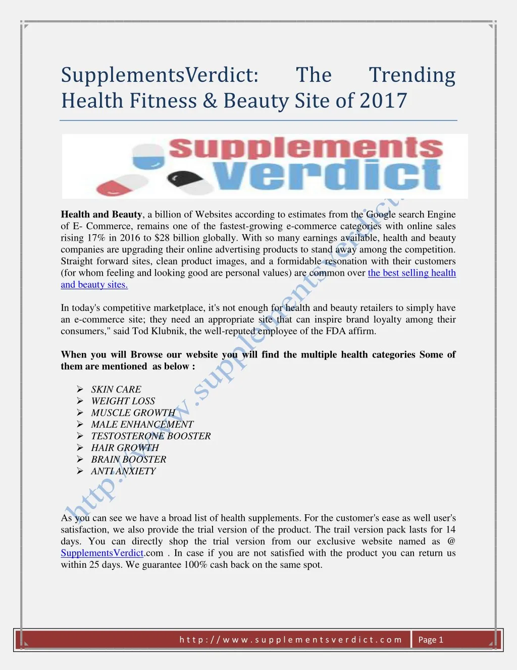 supplementsverdict health fitness beauty site