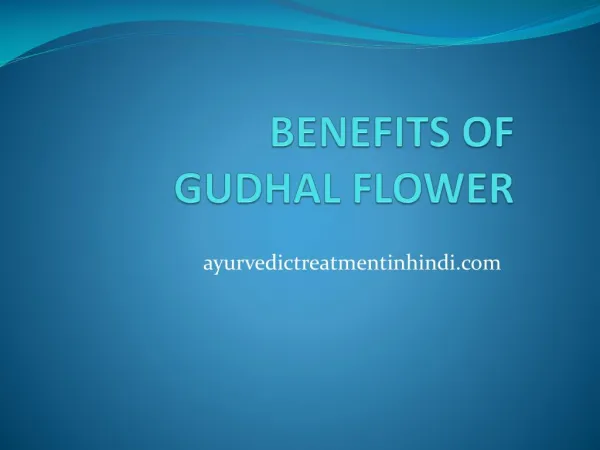 Ayurvedic Benefits Gudhal