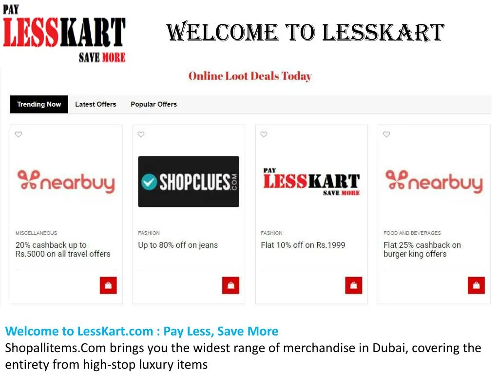 welcome to lesskart