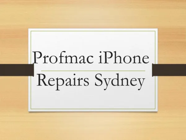Profmac iPhone Repairs Sydney