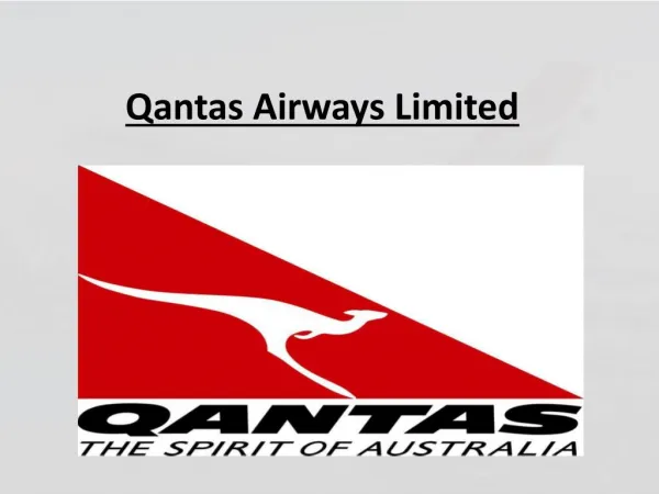 Qantas airways limited- MakeMyAssignments.com