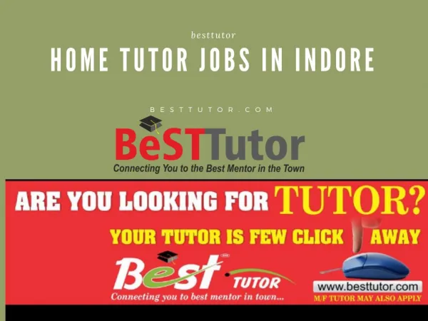 Home Tutor Jobs In Indore