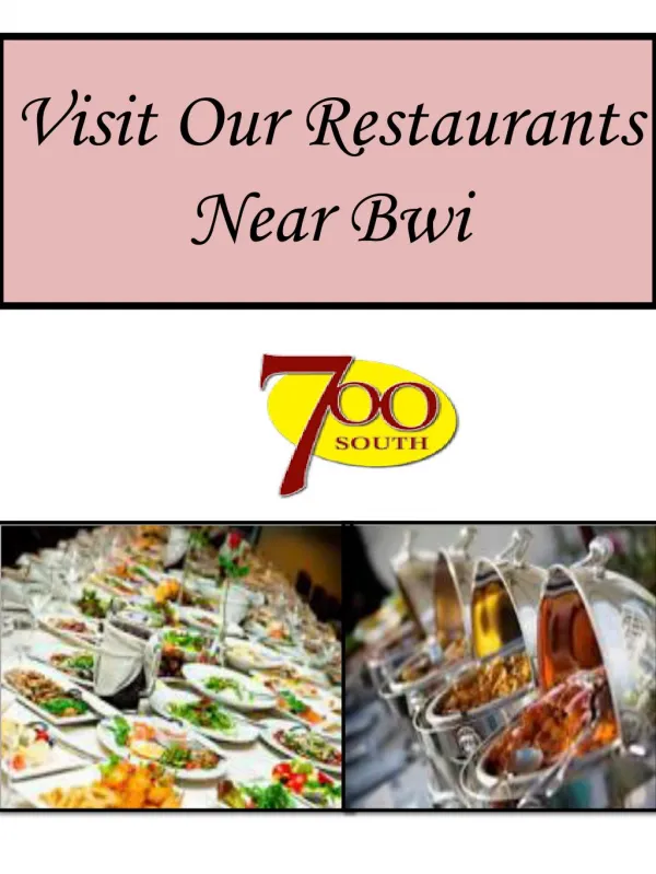 Visit Our Restaurants Near Bwi