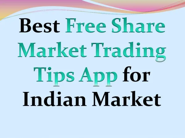 Best Free Share Market Trading Tips App for Indian Market