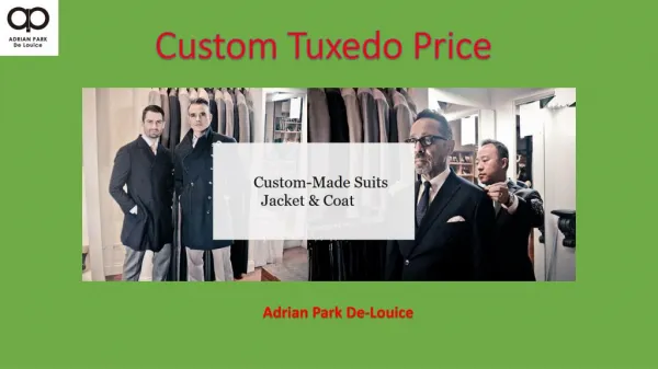 Custom Tuxedo price in Chicago