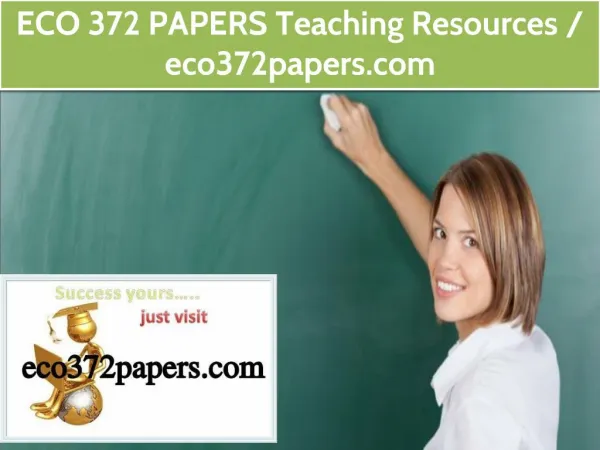 ECO 372 PAPERS Teaching Resources / eco372papers.com