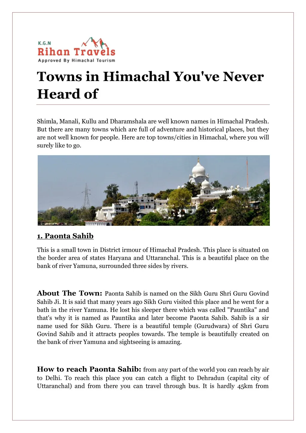 towns in himachal you ve never heard of