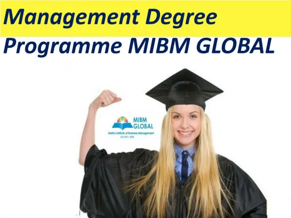 Management degree programme is yet another option for all the non MBA
