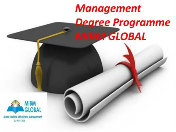Management degree programme One year online MBA