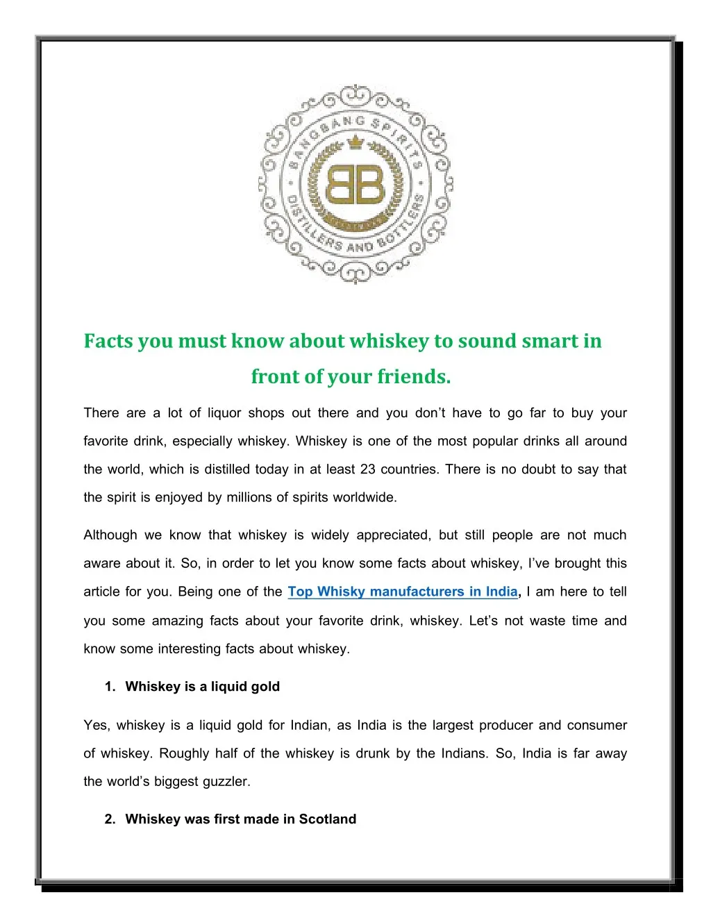 facts you must know about whiskey to sound smart