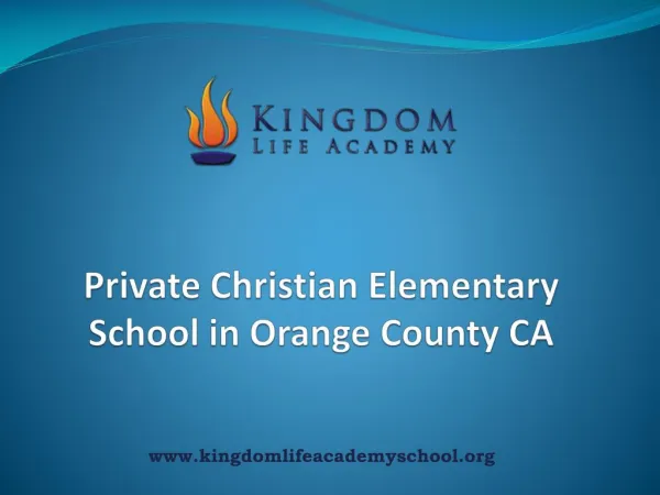 Private Christian Elementary school in Orange County CA