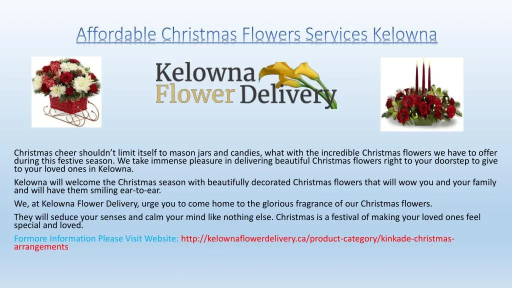 affordable christmas flowers services kelowna