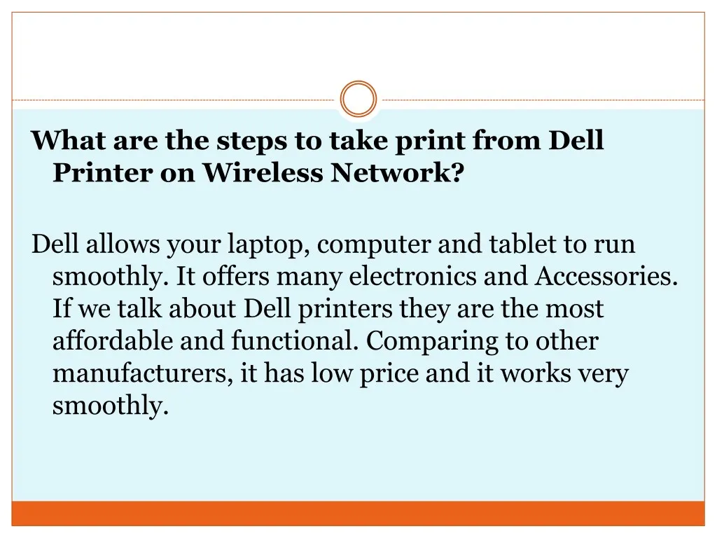 what are the steps to take print from dell