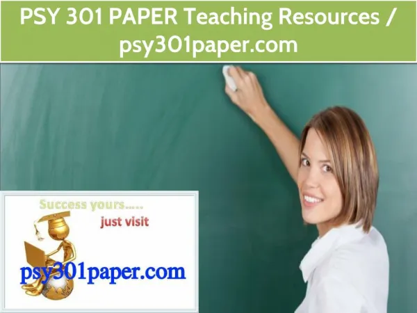 PSY 301 PAPER Teaching Resources / psy301paper.com