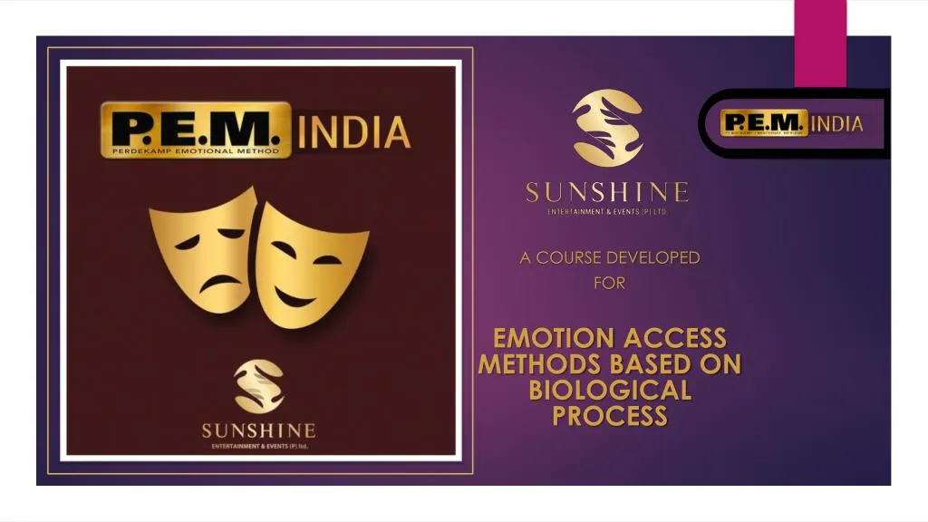 a course developed for emotion access methods based on biological process