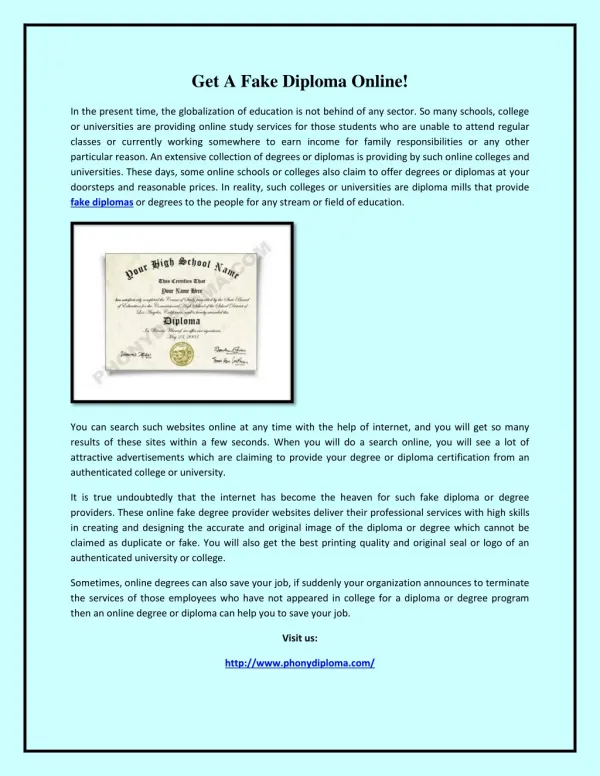 Buy Online Fake Diploma
