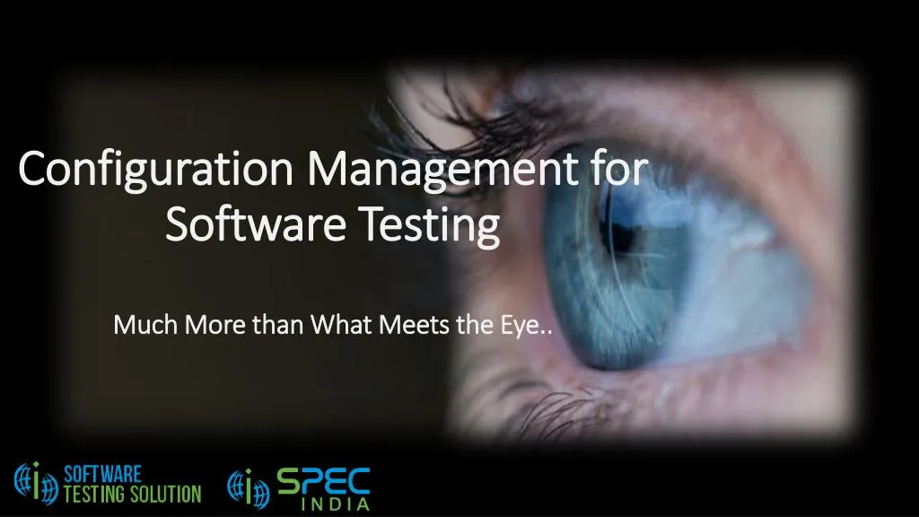 configuration management for software testing much more than what meets the eye