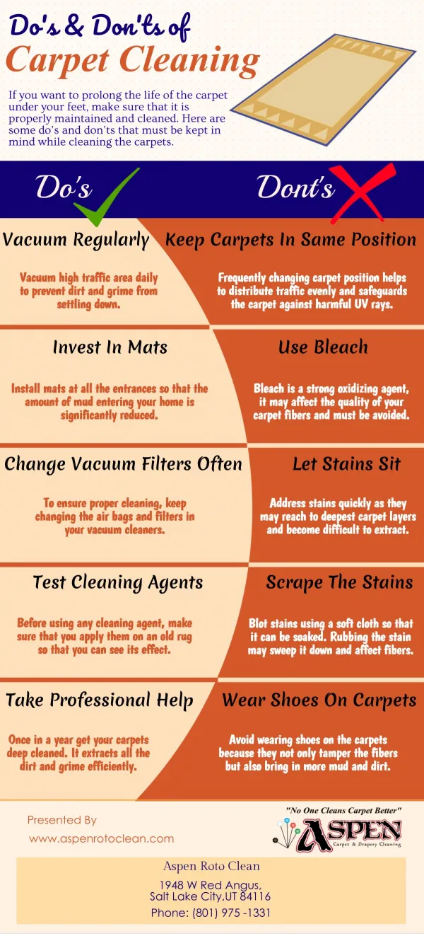 Do's & Dont's Of Carpet Cleaning
