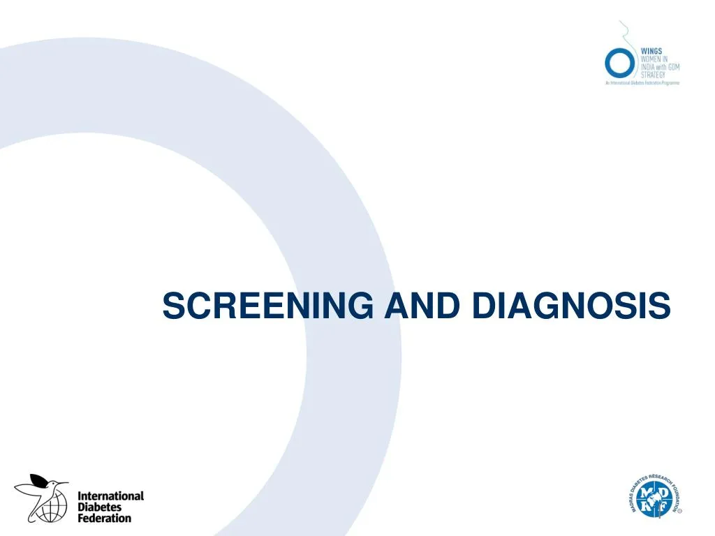 screening and diagnosis