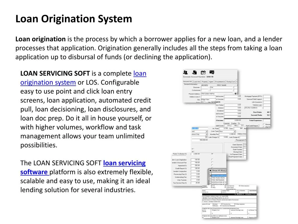 loan origination system loan origination