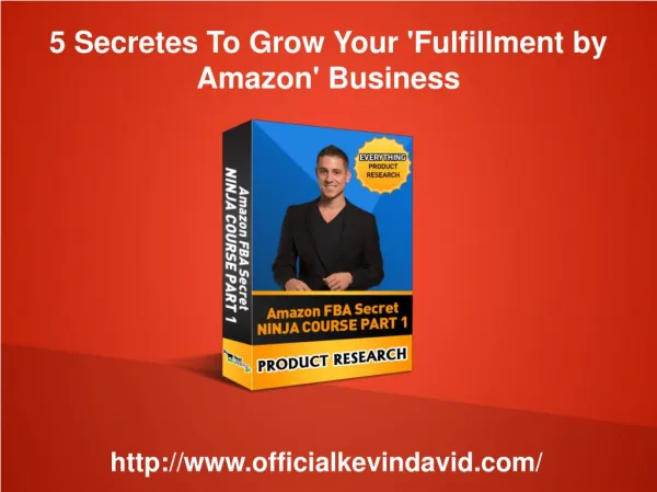 5 Secretes To Grow Your 'Fulfillment by Amazon' Business5 Secretes To Grow Your 'Fulfillment by Amazon' Business