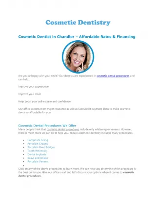 Cosmetic Dentistry - slide 1