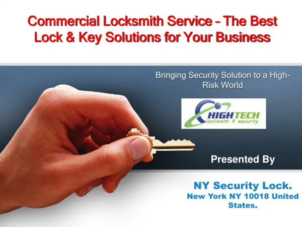 Commercial Locksmith Service – The Best Lock & Key Solutions for Your Business