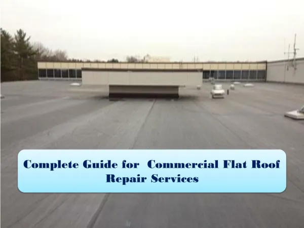 Complete Guide for Commercial Flat Roof Repair Services
