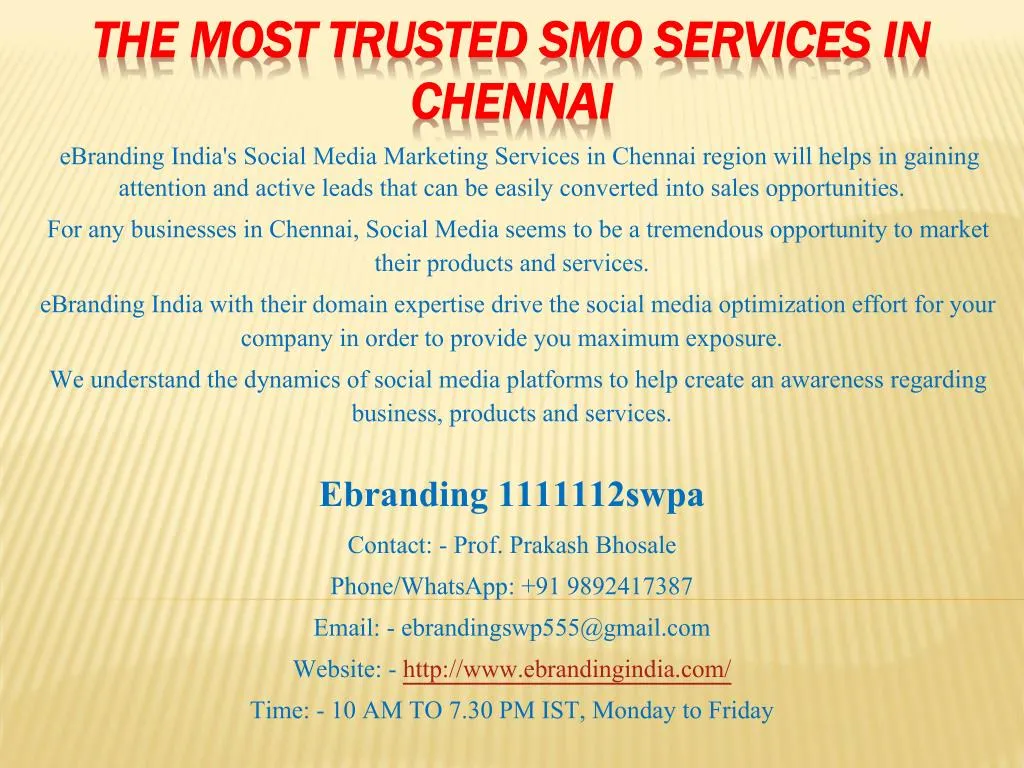 the most trusted smo services in chennai