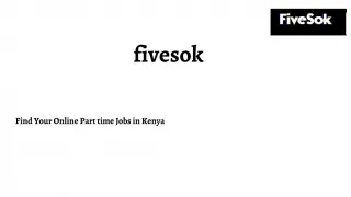 Part Time Jobs in Kenya - slide 1