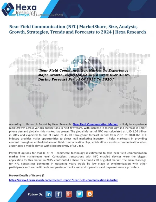 Near Field Communication Industry Research Report 2020