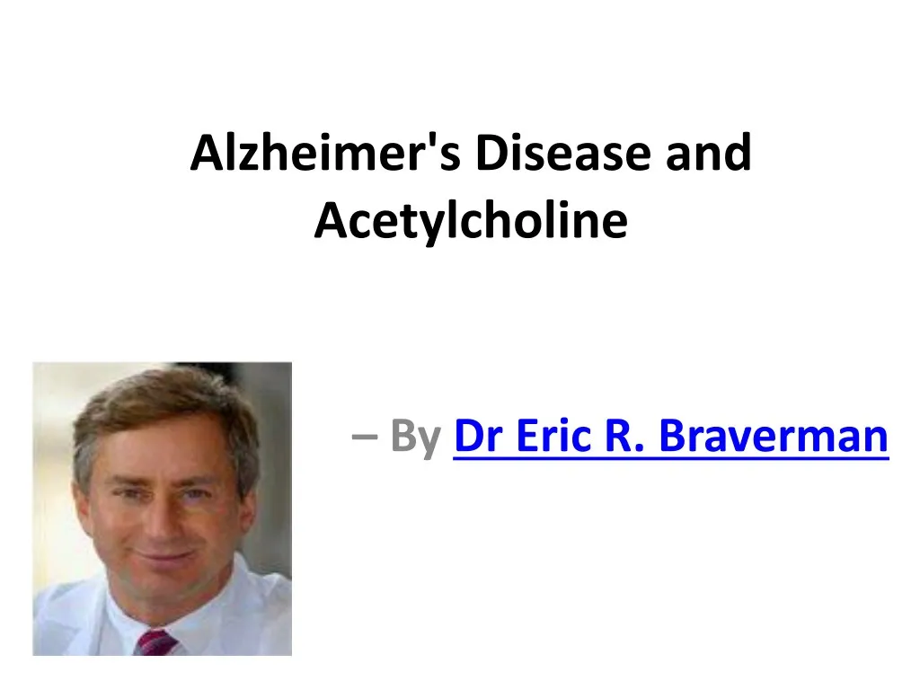 alzheimer s disease and acetylcholine