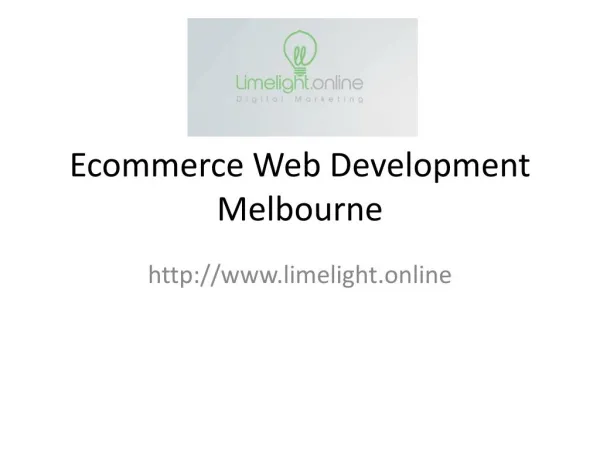 Ecommerce Web Development Melbourne