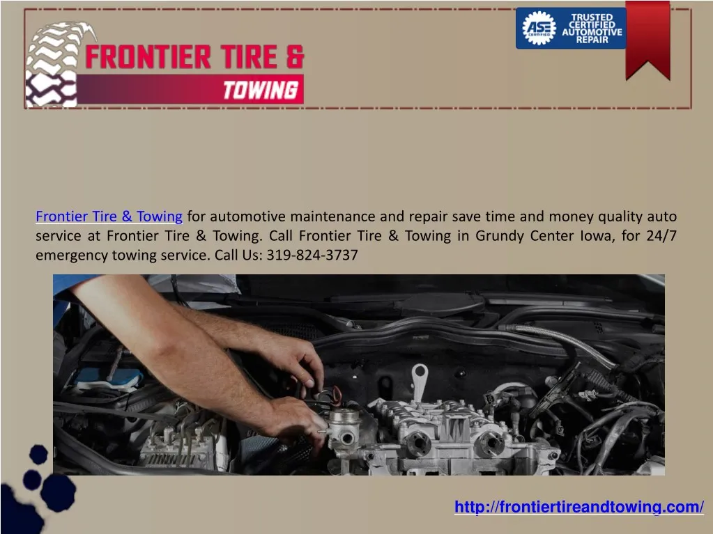 frontier tire towing for automotive maintenance