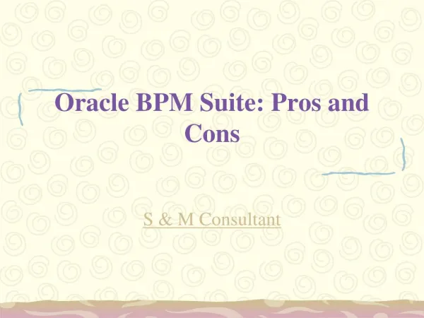 Oacle BPM Online Training