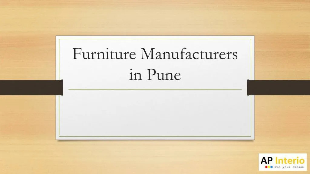 furniture manufacturers in pune