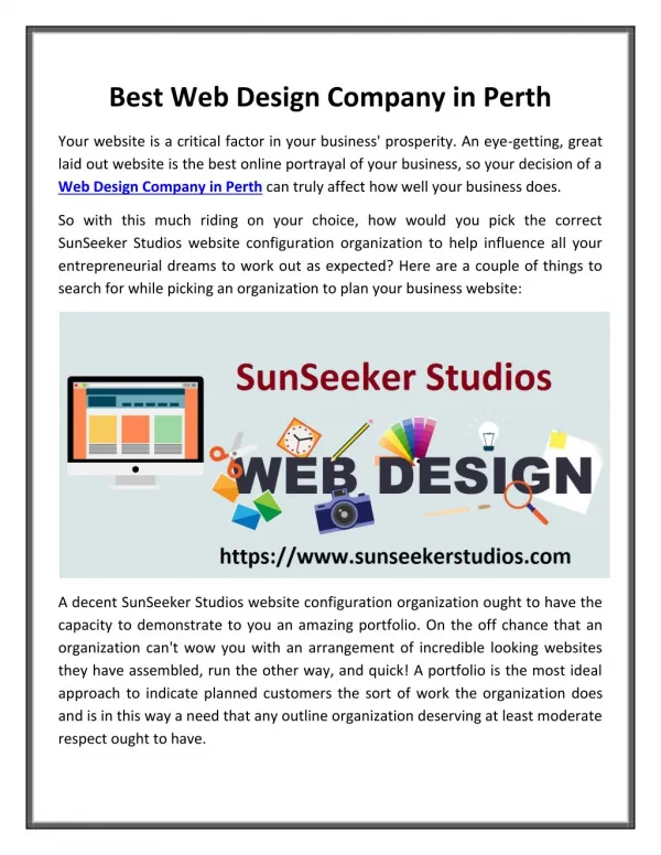 Best Web Design Company in Perth