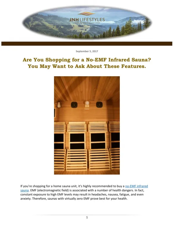 Are You Shopping for a No-EMF Infrared Sauna? You May Want to Ask About These Features.