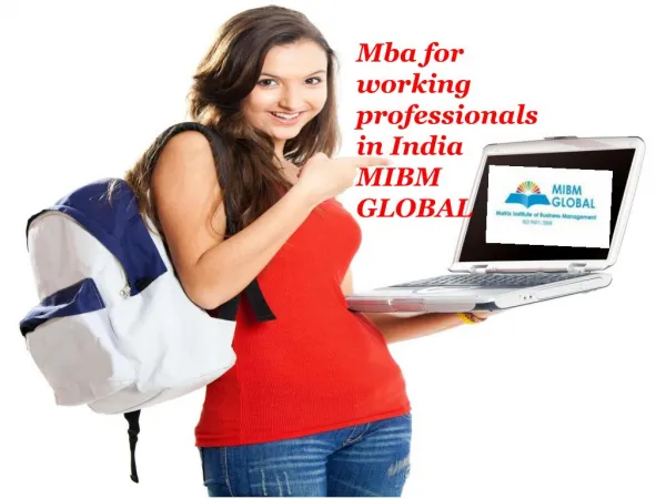 Mba for working professionals in India
