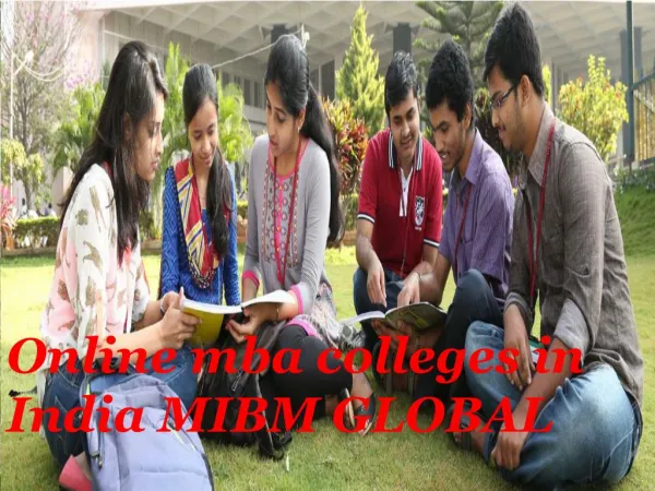 Online mba colleges in India MIBM GLOBAL