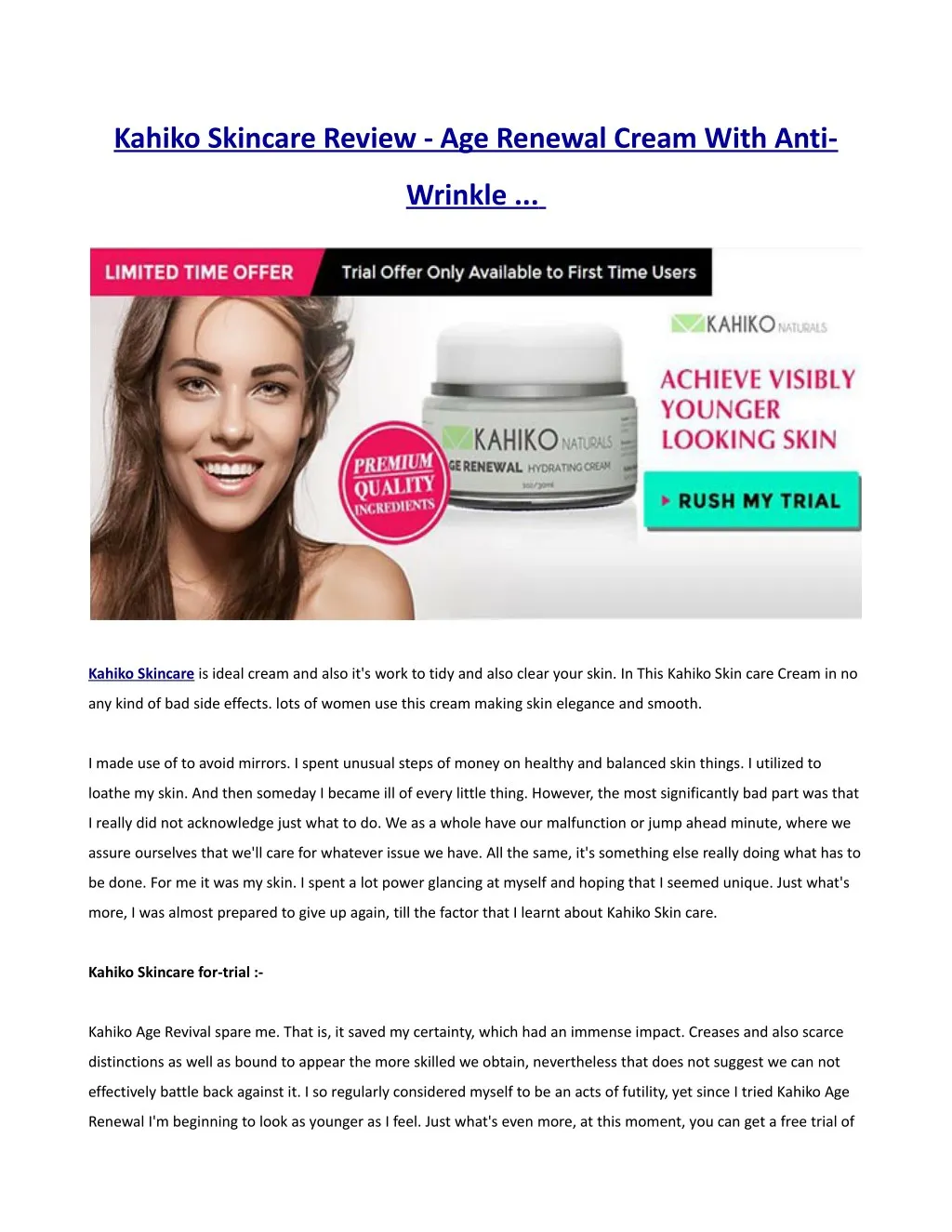kahiko skincare review age renewal cream with anti