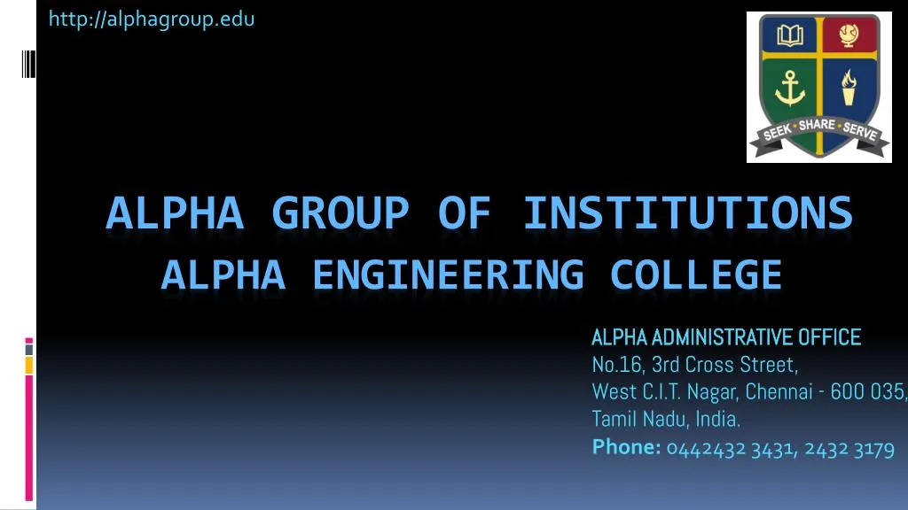 alpha group of institutions alpha engineering college