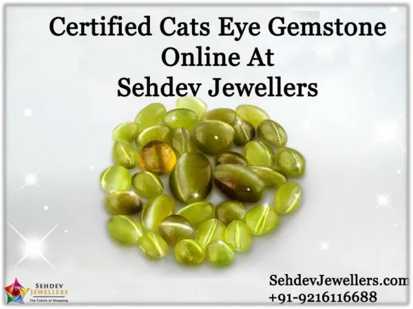 Certified Cats Eye Gemstone Online At Sehdev Jewellers