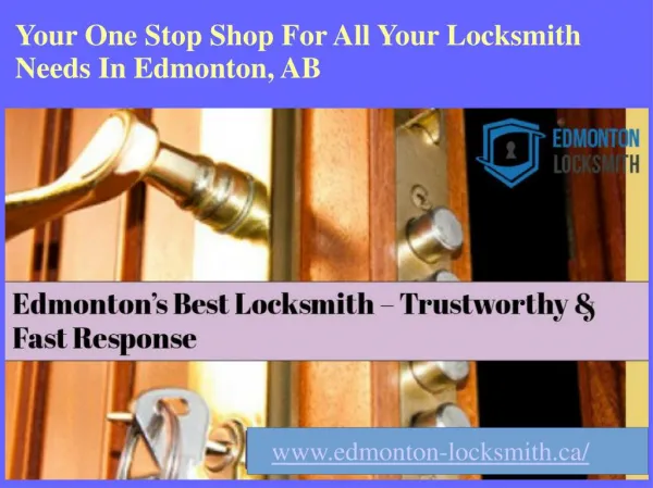 Emergency Locksmith Services In Edmonton