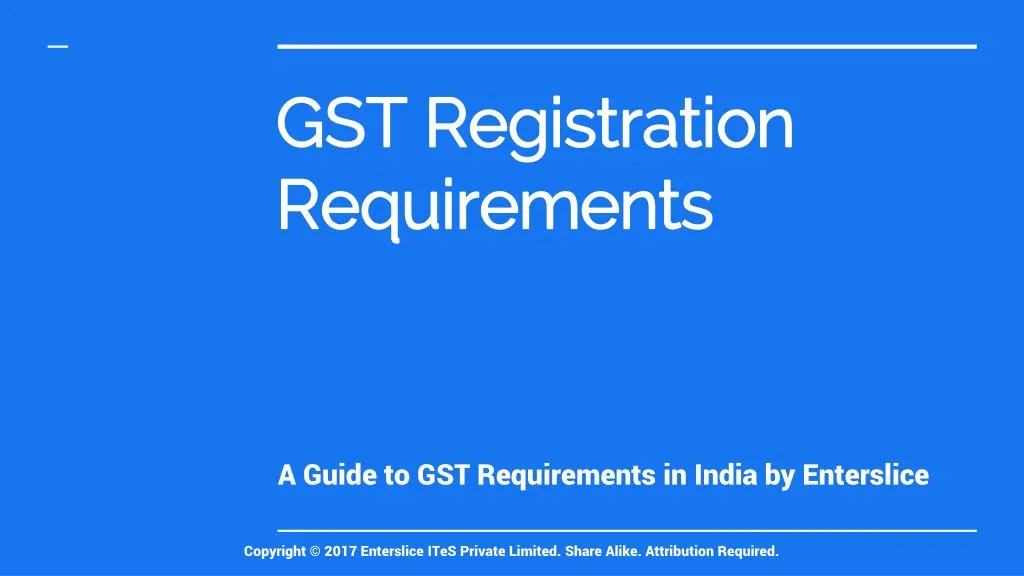gst registration requirements