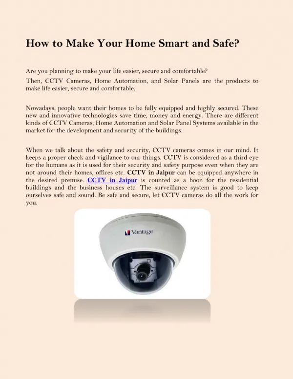 How to Make Your Home Smart and Safe?