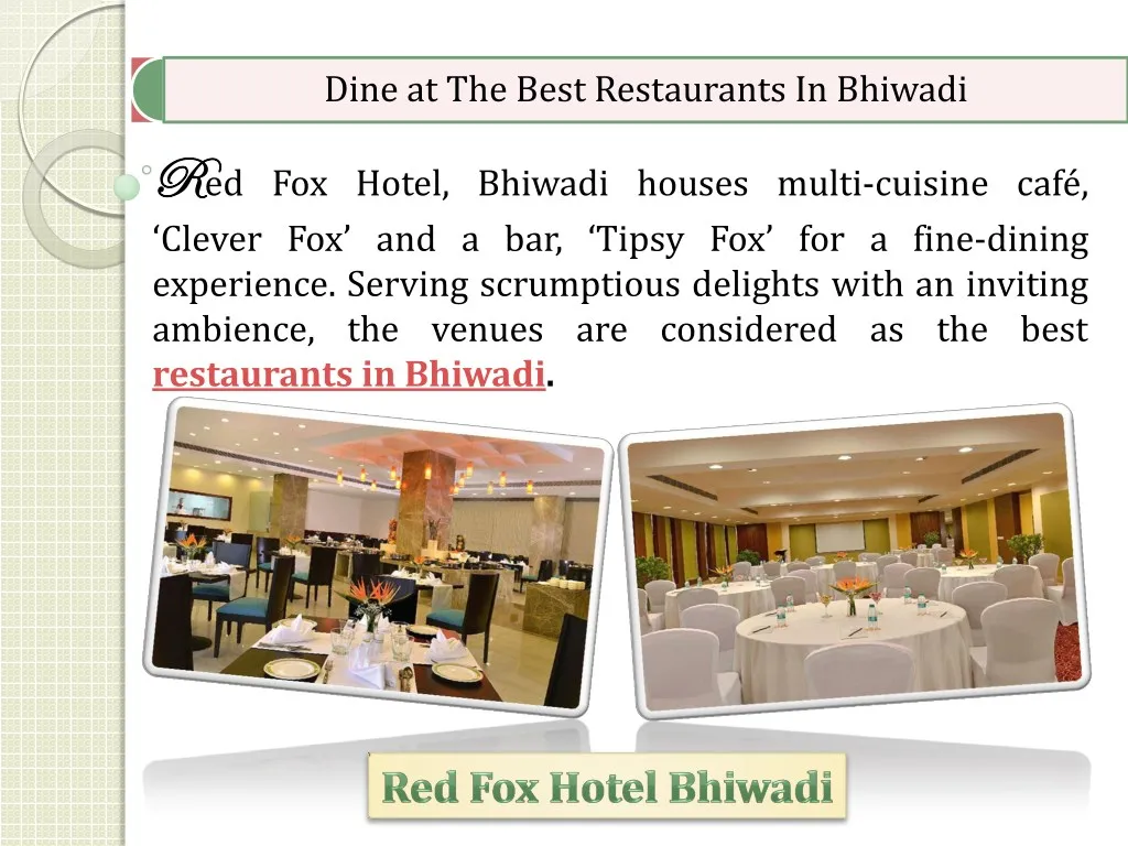 dine at the best restaurants in bhiwadi