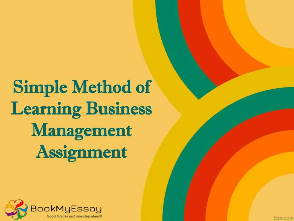 simple method of learning business management